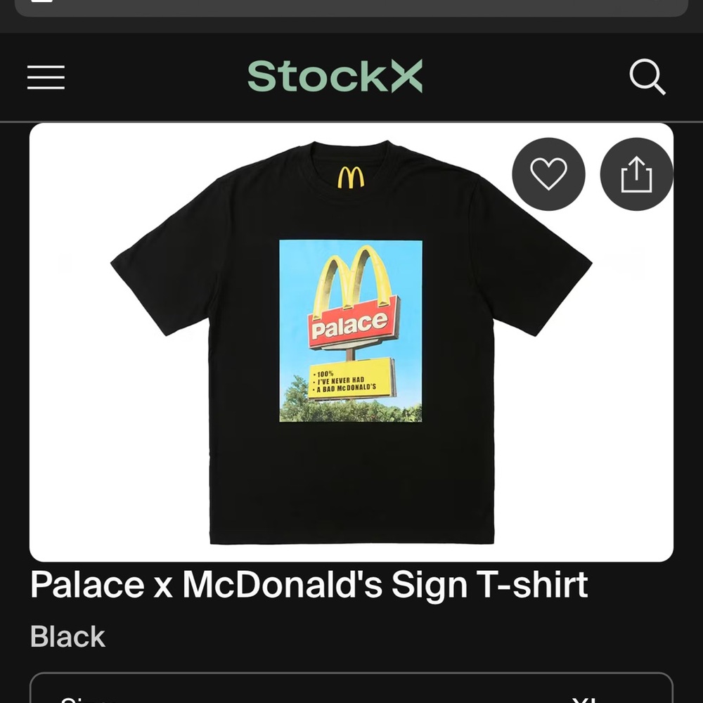 PALACE Black T-shirt with Colorful Graphic